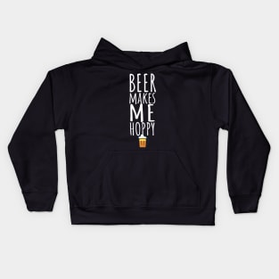 Beer makes me hoppy Kids Hoodie